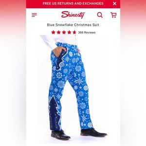 Christmas dress pants with snow flakes